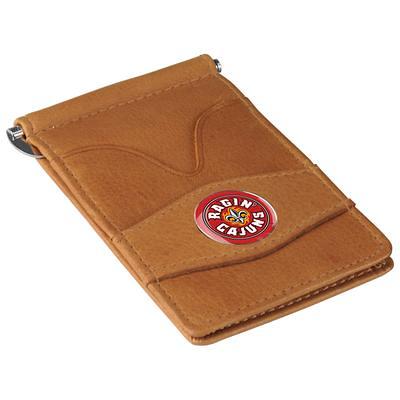 Louisiana Ragin' Cajuns Personalized Front Pocket Wallet - Brown