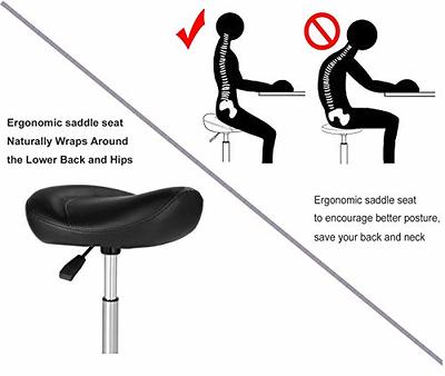 BetterPosture Saddle Chair Ergonomic Back Posture Stool with Tilting S