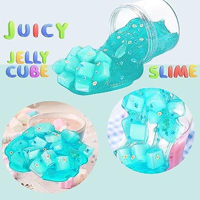 5 Pack Jelly Cube Crunchy Slime， Clear Slime Kit Super Soft and Non-Sticky,  Birthday Gift Slime Party Favors for Girls and Boys