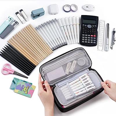 Big Capacity Pencil Case 8 Compartments Large Pencil Pouch Pen Bag Pencil  Box Holder Organizer Simple Storage Aesthetic Stationery Cosmetic for  Adults