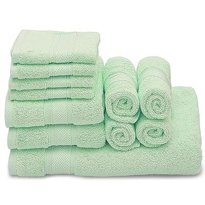 WhiteBasics Cotton Bath Towels for Hotel-Spa-Pool-Gym-Bathroom - Super Soft Absorbent Ringspun Towels- 6 Pack - White - 22x44 inch