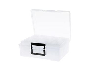 Citylife 3 PCS Plastic Storage Bins with Latching Lids Portable Project  Case Clear File Box Stackable Storage Containers for Organizing A4 Paper