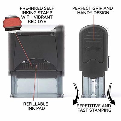 Paid Self Inking Rubber Stamp - Red Ink