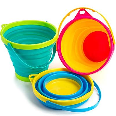 RACPNEL Collapsible Beach Buckets & Beach Toys for Kids, Foldable