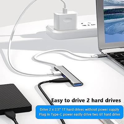  Aceele USB C Hub Splitter, 30cm Long Cable 5 in 1 Type