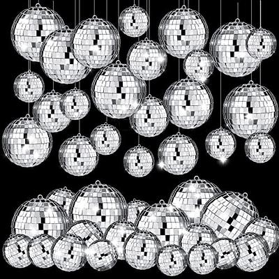 200 Pcs Disco Balls Ornament Mini Disco Balls Small Mirror Silver Hanging  Decorations Reflective Disco Ball for 70s Disco Themed Party Christmas Tree  Birthday Wedding (2, 1 Inch)