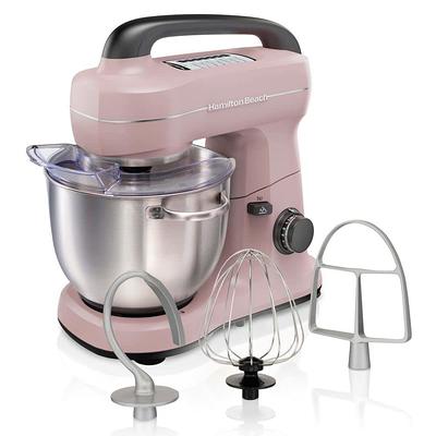 Hamilton Beach Power Deluxe Stand and Hand Mixer, 6 Speeds, 4 Quarts, Red,  64699