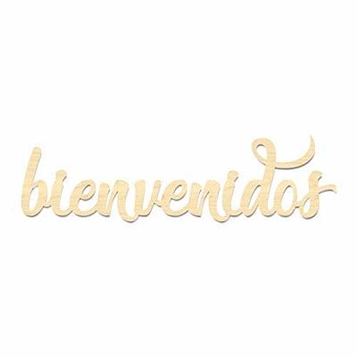 Bienvenidos Metal Sign Metal Word Sign Spanish Welcome 