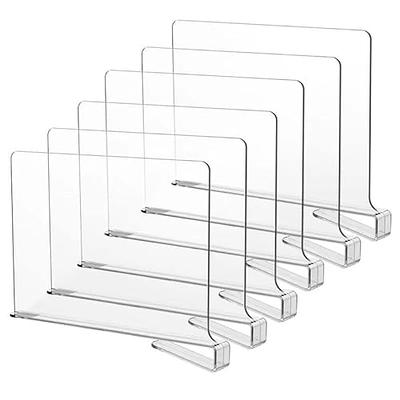 Bee Neat Clear Acrylic Shelf Dividers for Closets - Closet Shelf Organizer  and Storage for Clothes, T