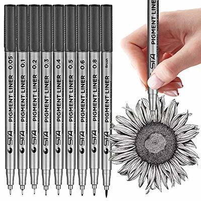 MISULOVE Black Micro-Pen Fineliner Ink Pens - Precision Multiliner