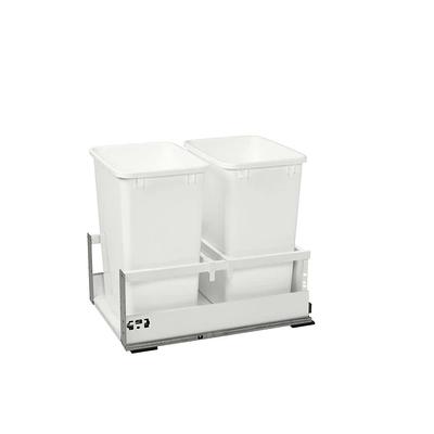 Rev A Shelf 53WC-1835SCDM-212 35 qt. Double Soft-Close Pull-Out Waste Container Champagne