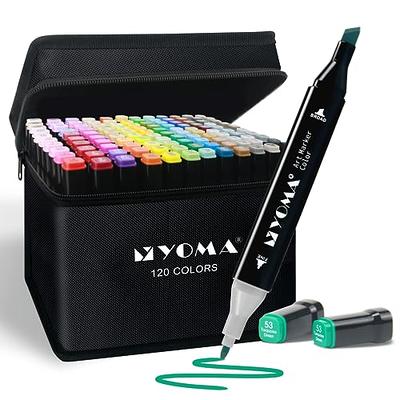 Y YOMA 120 Colors Alcohol Markers Dual Tip Markers Art Markers Set