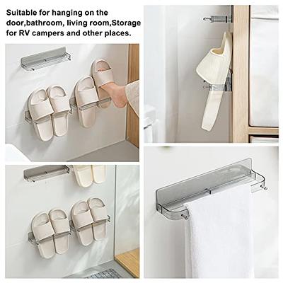 Yocice Wall Mounted Shoes Rack 4Pack with Sticky Hanging Strips, Plastic  Shoes Holder Storage Organizer,Door Shoe Hangers (SM03-White-4)