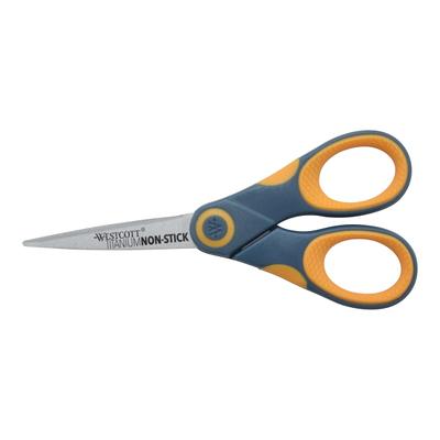 Westcott® Titanium-Bonded Non-Stick Scissors, 5, Pointed, Gray