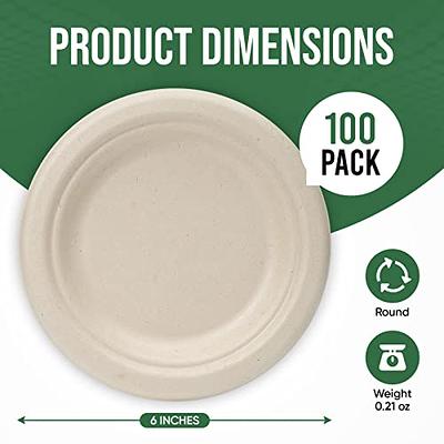 TaidMiao Paper Plates 6 Inches, 100 Pack Disposable Plates – 100