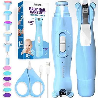 Amazon.com: Baby Nail Trimmer Electric Nail File Baby Nail Clippers, Safe  Nail Filer Grinder Kit for Newborn Infant Toddler Kids or Adults Toes  Fingernails Care Trim Polish, with Led Light and 10