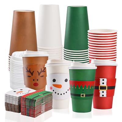 72pcs 6 Designs 16 oz Christmas Paper Cups