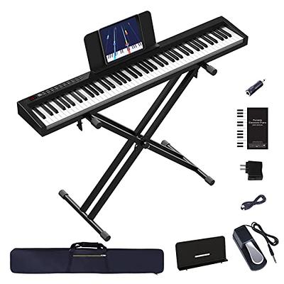 KONIX Keyboard Piano, 88 Keys Semi-weighted Electric Piano Keyboard with  Bluetooth MIDI Function, Portable Piano Keyboard with Stand, Sustain Pedal,  Piano Bag for Beginners - Yahoo Shopping
