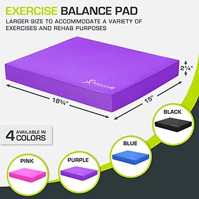 Prosourcefit Exercise Balance Pad - Non-Slip Cushioned Foam Mat & Knee Pad, Blue