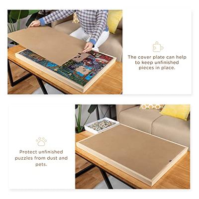  LAVIEVERT Wooden Jigsaw Puzzle Board Portable Puzzle Plateau  Puzzle Storage Puzzle Saver with Non-Slip Surface for Up to 1000 Pieces :  Toys & Games