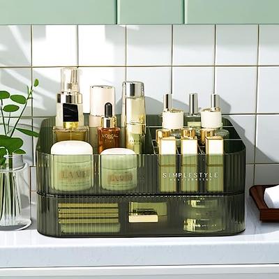 Makeup Organizer With Drawers, Dustproof Bathroom Bedroom Vanity Organizers  And Storage, Ideal For Desk And Dresser Countertops, Great For Cosmetics