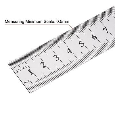 8-inch (20cm) Stainless Steel Straight Ruler Inches and Metric Scale