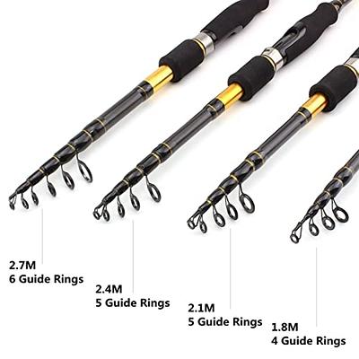 Fishing Rod and Reel Combos Portable Carbon Fiber Telescopic Deep Sea  Fishing Rod for Travel Saltwater Freshwater Fishing Rod Boat Fishing