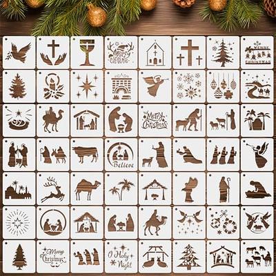 9 Set Small Christmas Stencils 5x5 Inch Stencil for Painting 