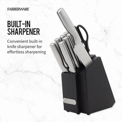 Farberware Stainless Steel Knife Set with Cutting Board, 11-Piece