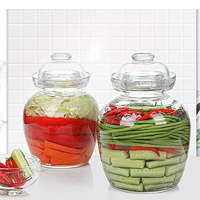 Glass Jars with Stainless Steel Lids, 33.8-fl.oz.