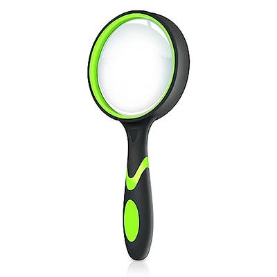 Large Magnifying Glass 5X Handheld Reading Magnifier for Seniors & Kids -  100MM 4INCHES Real Glass Magnifying Lens for Book Newspaper Reading, Insect  and Hobby Observation, Classroom Science (Green) - Yahoo Shopping