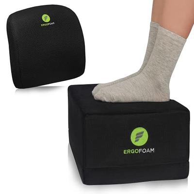 ErgoFoam Adjustable Foot Rest (Mesh) - Orthopedic Teardrop Design