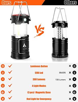 Vont LED Camping Lantern, LED Lanterns, Suitable Survival Kits for  Hurricane, Emergency Light for Storm, Outages, Outdoor Portable Lanterns,  Black