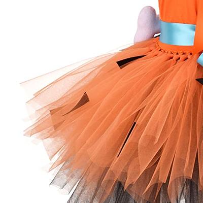 Neon Orange Girls Tutu Tulle Skirt