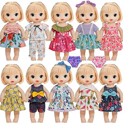 Alive Baby Doll Clothes and Accessories - 12 Sets Girl Doll Clothes Dress  for 12 13 14 15 16 Inch Doll, Baby Bitty Doll Clothes - Doll Outfits