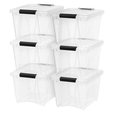 9 qt. Plastic Storage Bin Kitchen Organization in Clear (2-Pack)