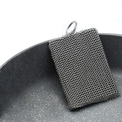 Cast Iron Chainmail Scrubber 316L Stainless Steel Rectangle Chain Mail  Cleaner with Insert Silicone for Cast Iron Dutch Oven, Skillet, Pot,  Griddle, BBQ Grills, Dishwasher Safe (Small) - Yahoo Shopping