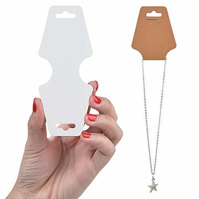 Coopay 150 Pieces Necklace Display Cards Blank Necklace Card Holder Kraft  Paper Jewelry Display Hanging Cards for Necklaces, Bracelets, Jewelry Hang  Tags, 4.7 x 2 Inches - Yahoo Shopping
