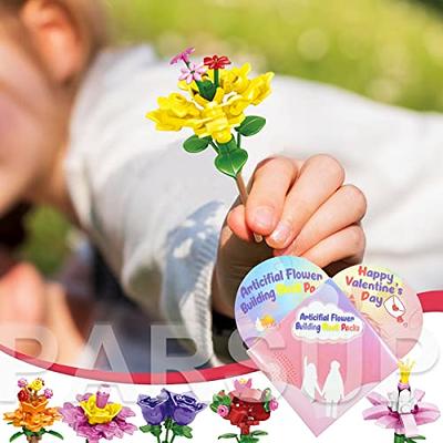 30PCS Valentines Day Gifts for Kids, 6 Different Artificial Flower