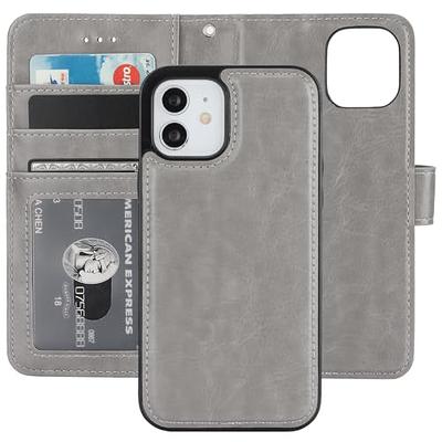 Bocasal iPhone 11 Pro Max Wallet Case with Card Holder PU Leather Magnetic  Detachable Kickstand Shockproof Wrist Strap Removable Flip Cover for iPhone