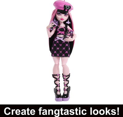 Monster High Doll and Fashion Set, Cleo De Nile with Dress-Up Locker and  19+ Surprises, Skulltimate Secrets,Black