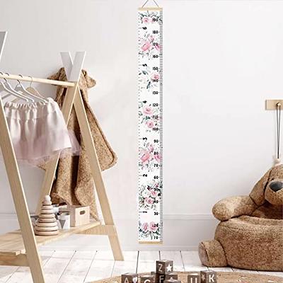 Kids Growth Chart Wood Frame Canvas Height Measurement Ruler From Baby To  Adult
