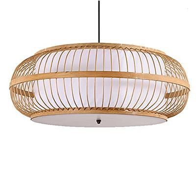 Durent Lighting Brass Chandelier with 6 Fabric Shades, Traditional