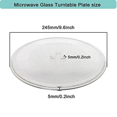 Round Microwave Glass Plate Replacement Accessories, 9.6 10 10.6 12.4  Microwave Oven Cooking Plate, Microwave Plate Kit With Microwave Turntable