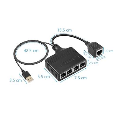 2-Port Mini Gigabit Ethernet Switch - RJ45 Splitter (PC Network Switch)