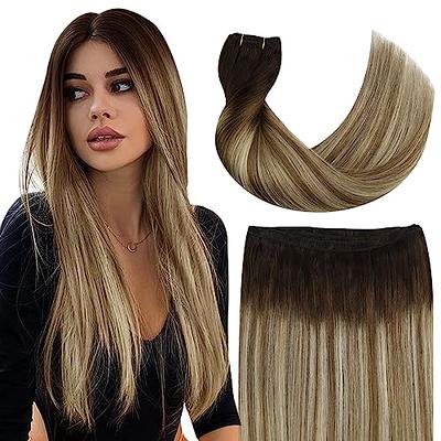 Sunny Beaded in Weft Hair Extensions for Women Microbead Weft Hair  Extensions Balayage Brown EZE Weft Hair Extensions Chocolate Brown Ombre  Caramel Blonde with Highlights 50G 22Inch - Yahoo Shopping