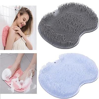 Shower Foot Scrubber Mat Back Washer Exfoliating Bath Wash Pad Wall Mounted  Slip Suction Cups for Use in Cleaner Men and Women