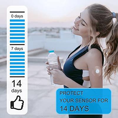 60 Pieces Adhesive Patches Breathable Sensor Patches Pre-Cut Adhesive  Covers Shower Waterproof Tape Continuous Glucose Monitor Protection Without