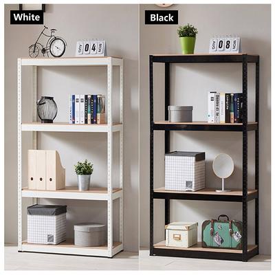 Tileon 4-Shelf Iron Pantry Organizer with Wheels in Silver, Adjustable Heavy-Duty Storage Shelves for Kitchen