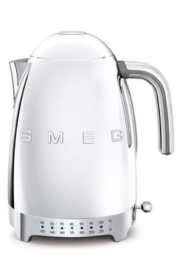 OVENTE 7.2-Cup Silver Variable Temperature Glass Electric Kettle